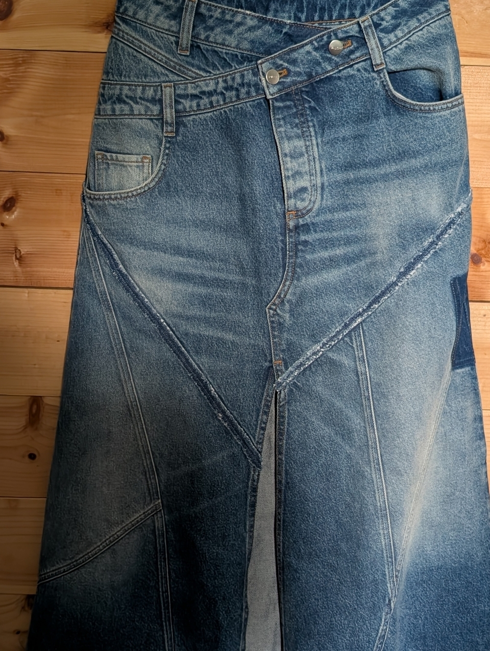 Pilcro By Anthropologie Reworked Denim Skirt, Size 28, Sample Piece, nwot - Picture 2 of 4